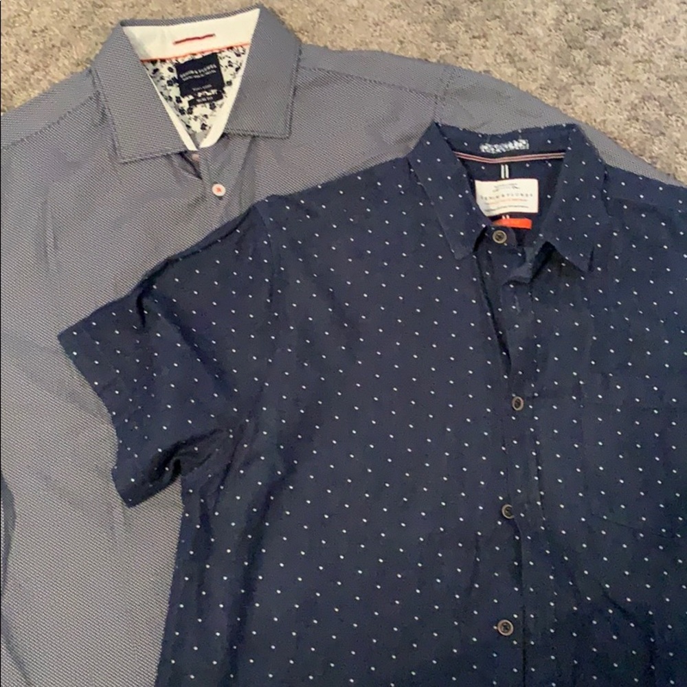 Denim &Flower men’s shirts lot of 2 size XL